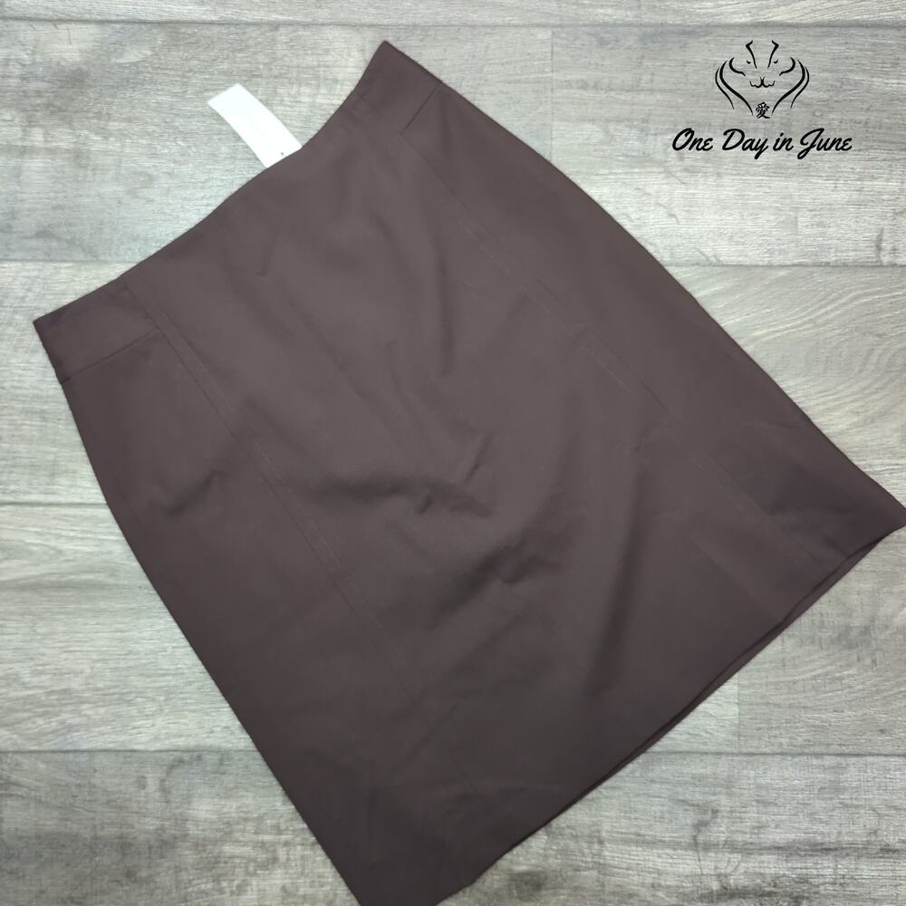 Banana Republic Wool Pencil Skirt Brown NWT Career Workwear $78 Size 6